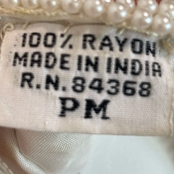 Vintage 70s 80s Beaded Floral Blouse Top - Picture 7 of 7